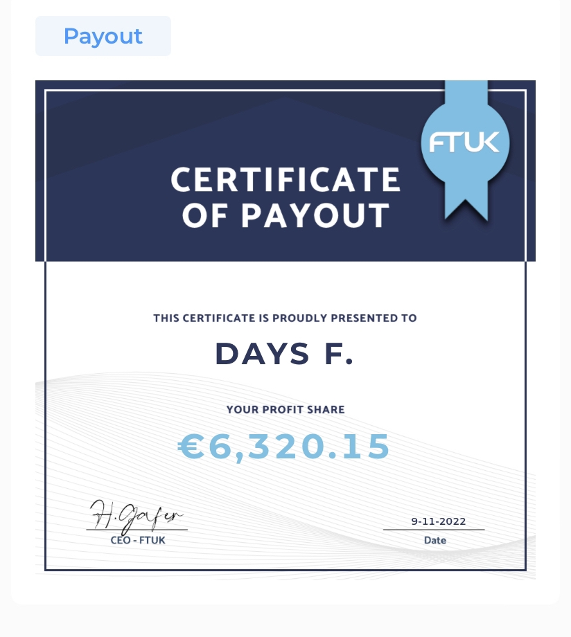 FTUK Payment proof 