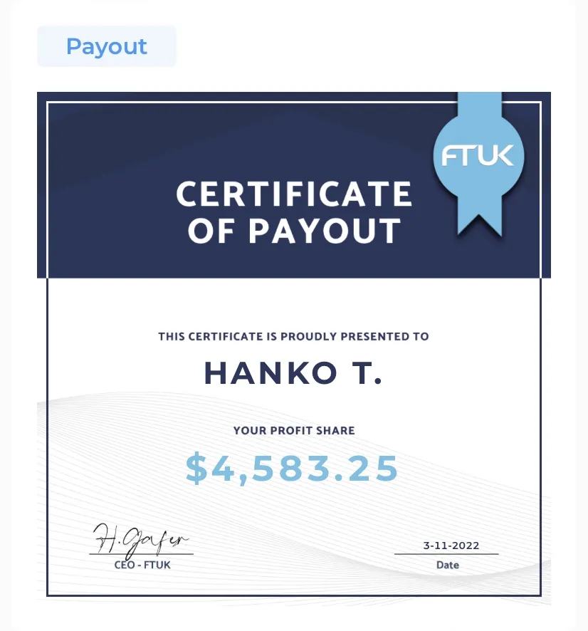 FTUK Payment proof 