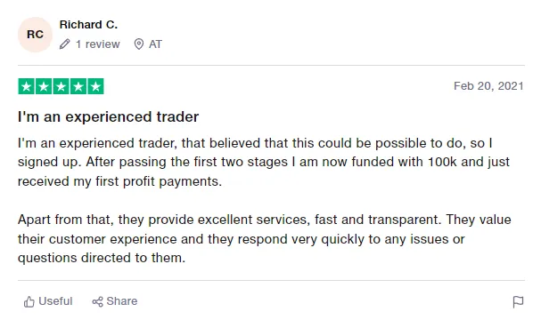 Lux Trading Firm Payment proof