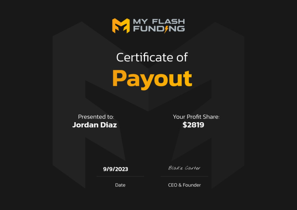 MyFlashFunding Payment proof