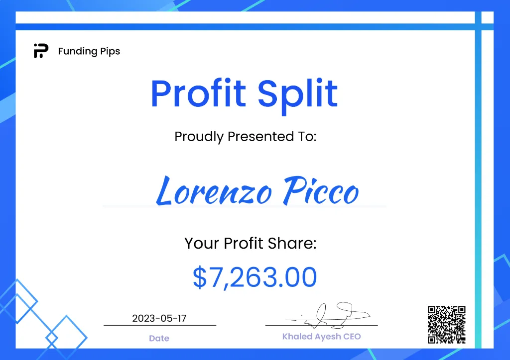 Funding Pips Payment proof