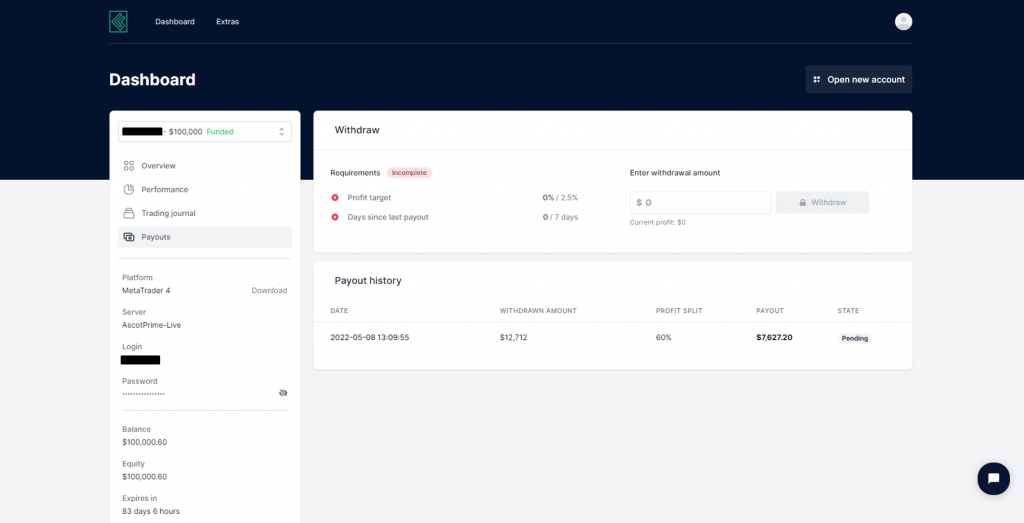 Finotive Funding Payment proof 