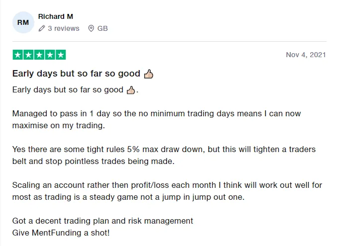 Ment Funding Traders’ Comments about Ment Funding 