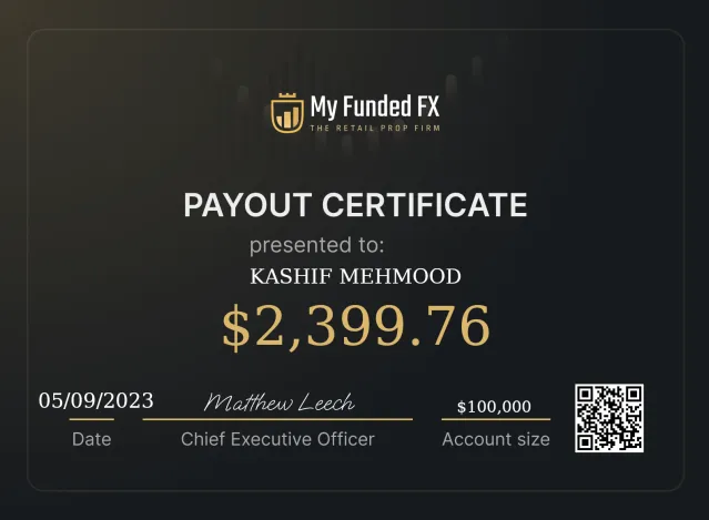 MyFundedFX Payment proof 