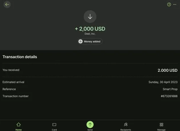 Smart Prop Trader Payment proof 