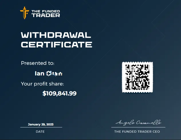 The Funded Trader 29 The Funded Trader Payment proof