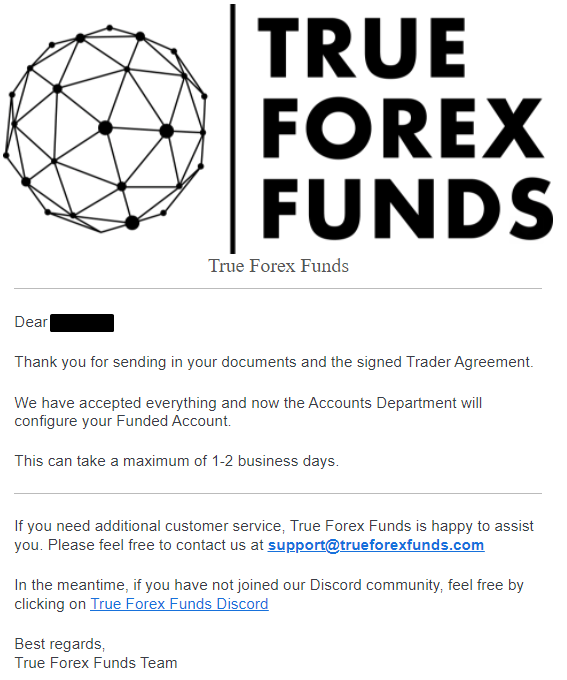 True Forex Funds Registration process 