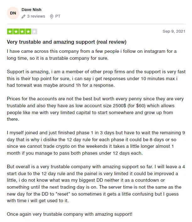 Finotive Funding 30 Finotive Funding Trader’s Comments about Finotive Funding