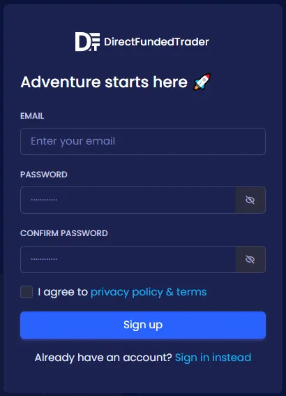 Direct Funded Trader 11 Direct Funded Trader Account Opening Process