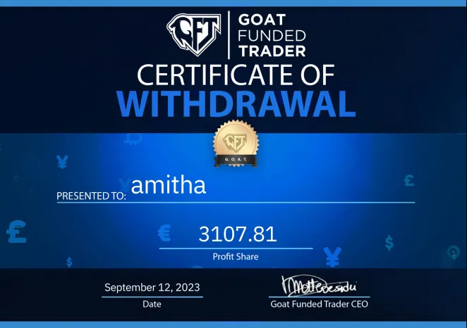 Goat Funded Trader 6 Goat Funded Trader Payment proof