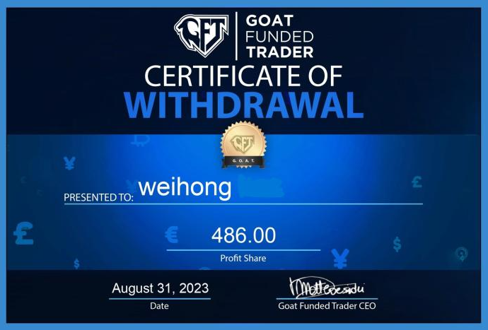 Goat Funded Trader Payment proof 