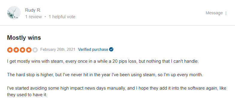 Robot Review: Forex Steam
