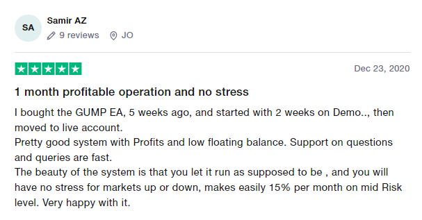 Clients comments about Forex Gump
